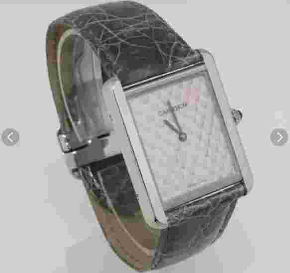 Cartier Etank Solo Python Motif LM Limited Edition Ladies Watch Quartz Used
