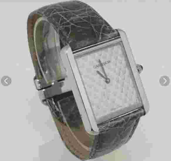 Cartier Etank Solo Python Motif LM Limited Edition Ladies Watch Quartz Used