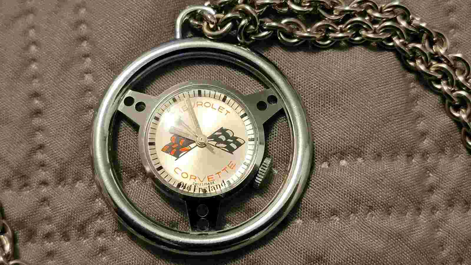 Vintage Chevrolet Corvette Stainless Steel Steering Wheel Old English Manual...