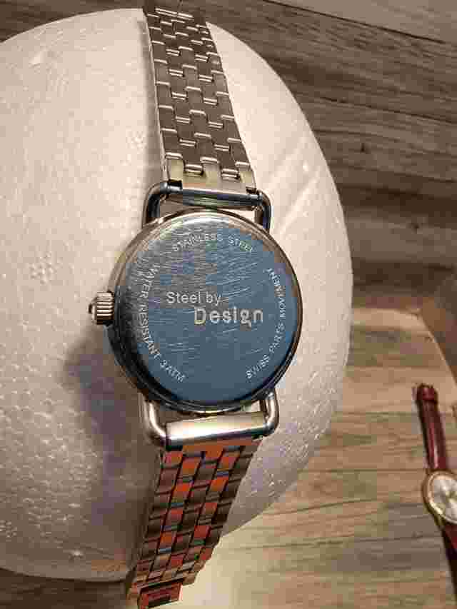 Steel By design Pave Cz Encrusted Swiss Movement  Water Resist Watch