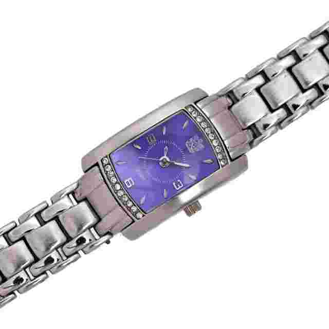 Paolo Gucci Women's PG873WU Steel Watch Purple Dial Quartz Rare Vintage 90's