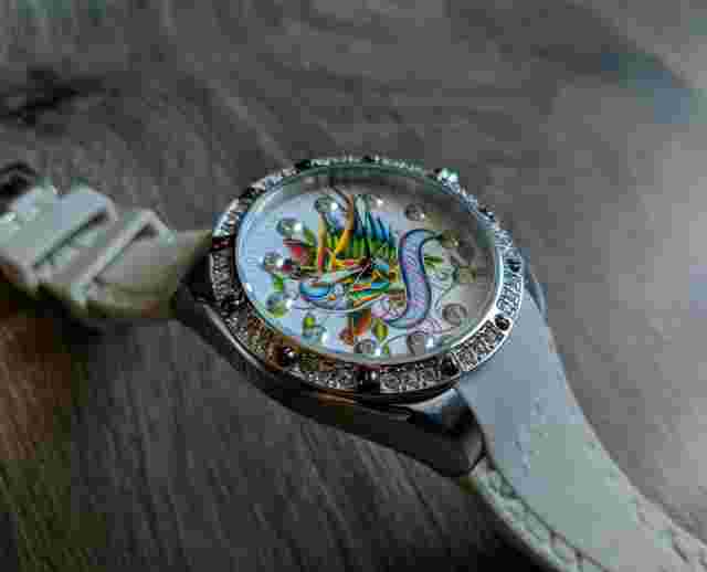 Christian Audigier Intensity Graceful Bird Watch, Swarovski-accents, NEW Battery
