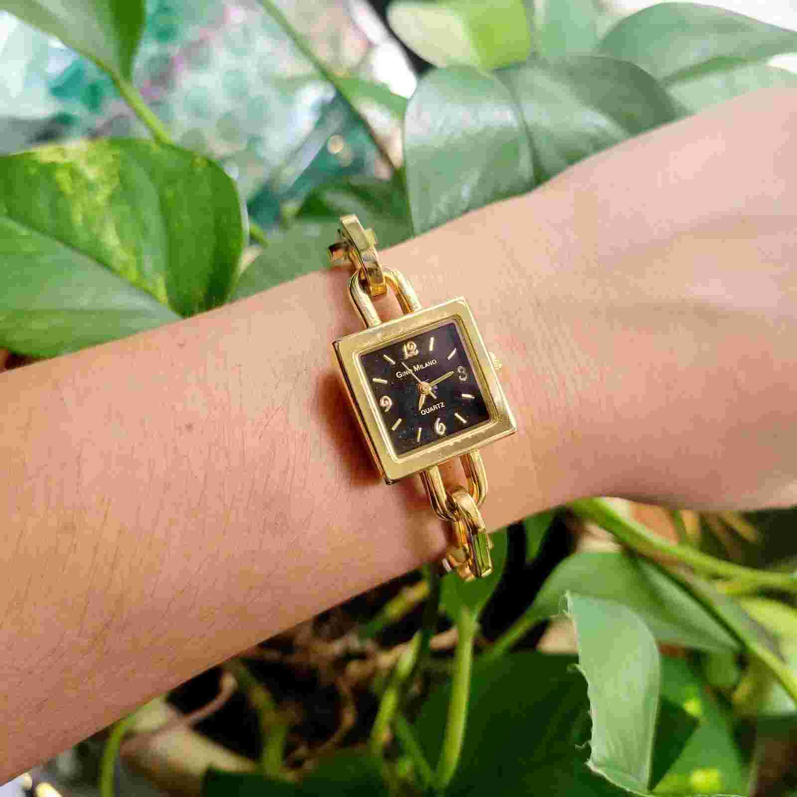 Gino Milano Classic Gold & Black Quartz Watch