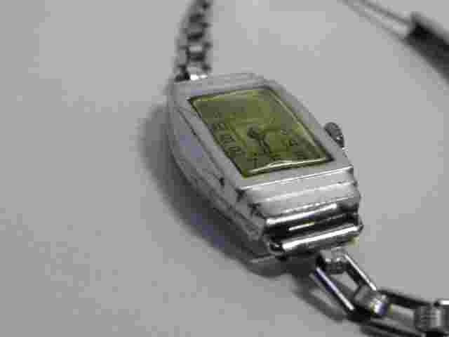 Art Deco LS. Parker Watch Co. Swiss 7J Silver Case Tone #AD