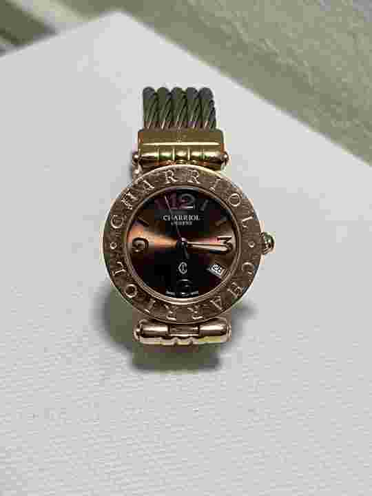 Philippe Charriol Analog Quartz Women Alexander Date Ladies Rare Item Vintage 72