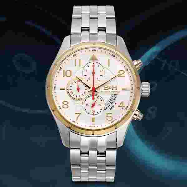 Brandt & Hoffman Swiss Chronograph Sagan Mens Watch / MSRP $1,899.00 (2 Styles)