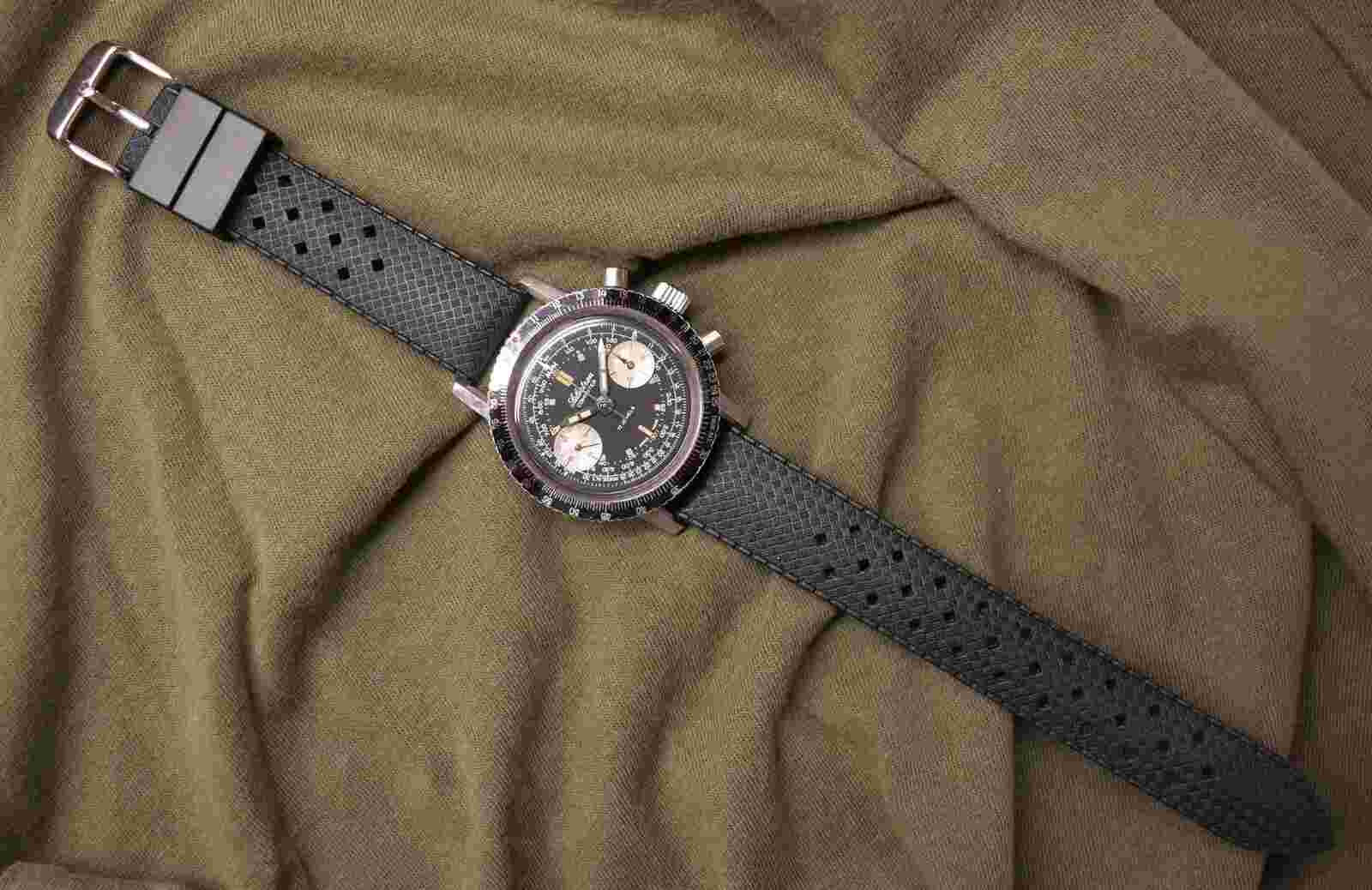 Ollech & Wajs Selectron Computer Vintage Reverse Panda Swiss Chronograh