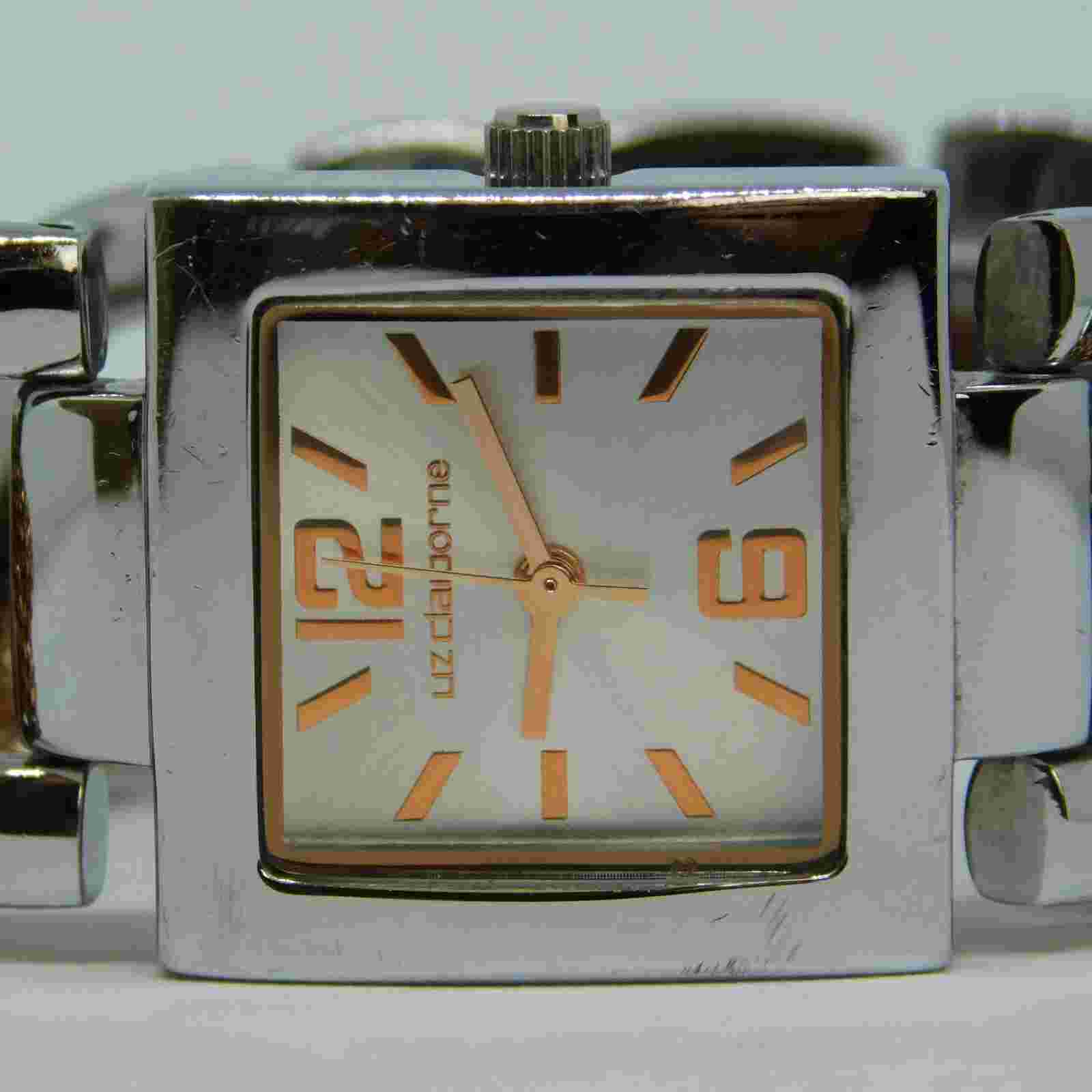LIZ CLAIBORNE LC1098 Two Tone Quartz Women's Fashion Watch Sz. 7" New Battery