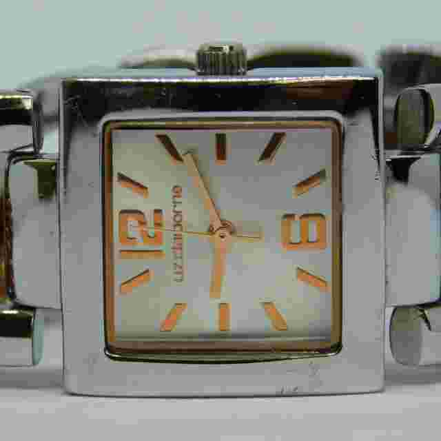 LIZ CLAIBORNE LC1098 Two Tone Quartz Women's Fashion Watch Sz. 7" New Battery
