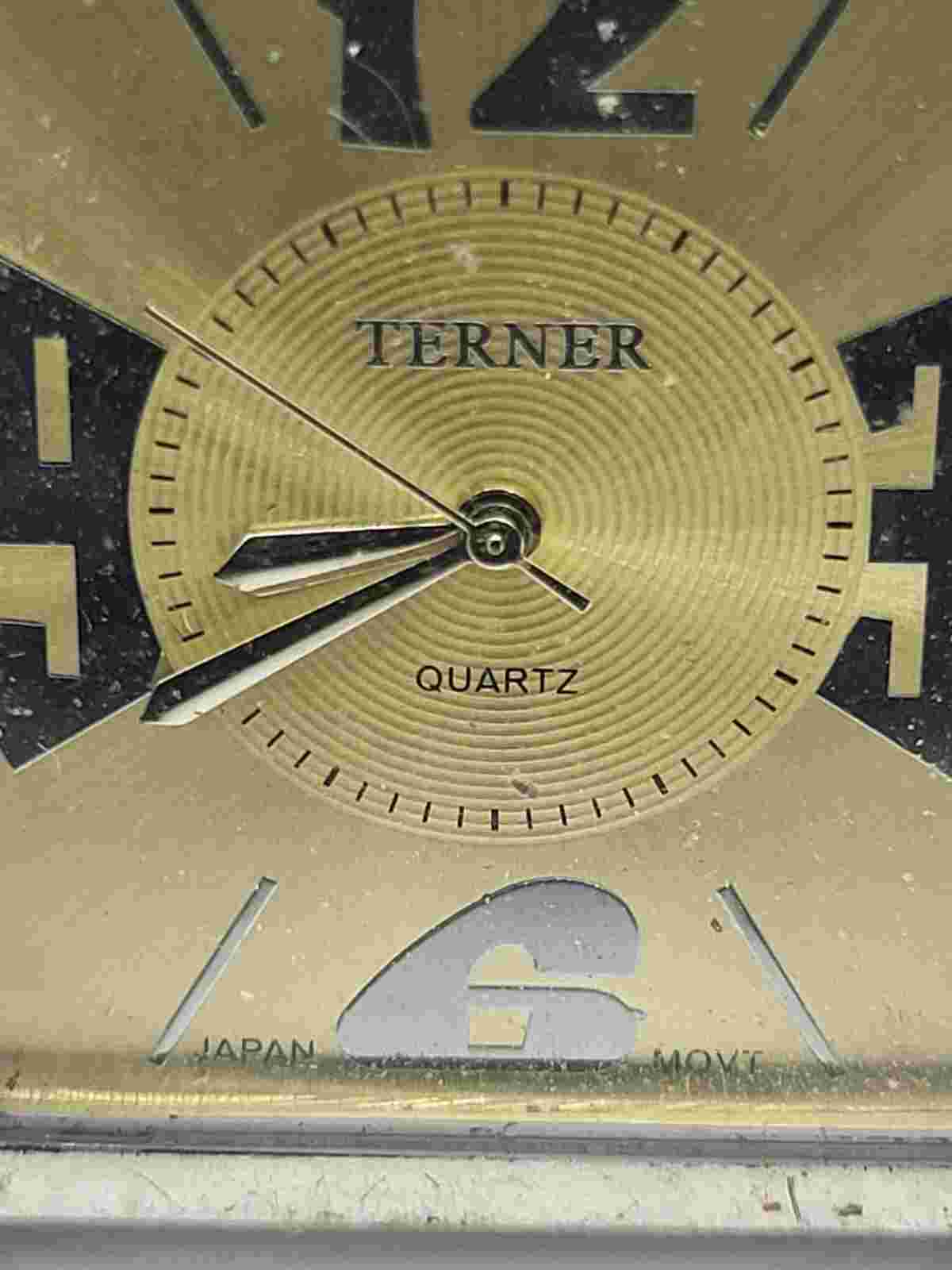 Gold Tone Watch Face By Terner Stainless Steel Case Back, Nickel Free Japan Movt