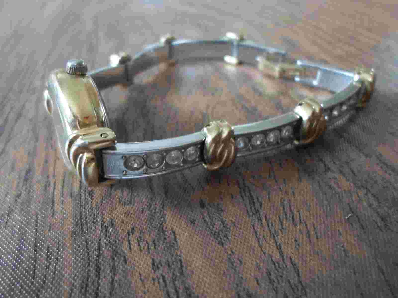 Nolan Miller Ladies Watch, Gold Tone with Rhinestones