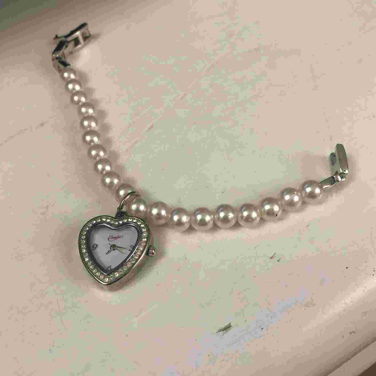 Candies Heart Shaped Pearl Watch