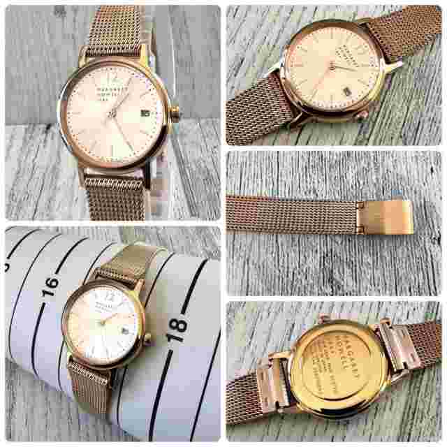 MARGARET HOWELL Pink Gold Round Ladies Analog Watch 23mm Popular Model Used