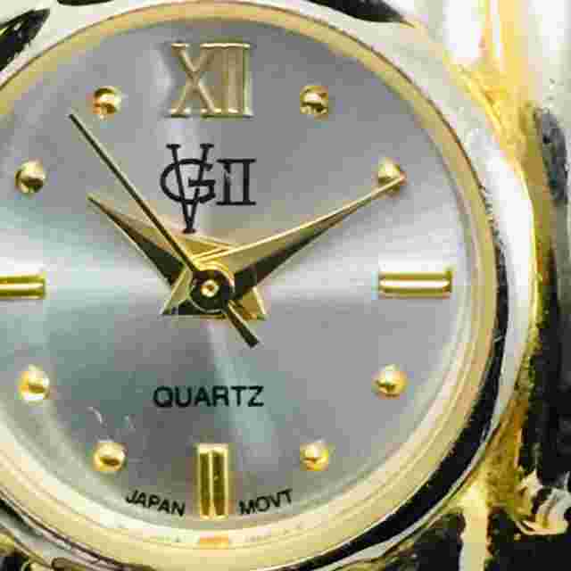 Gloria Vanderbilt GVII Watch Quartz Gold Tone Clamper Vintage Rare Working