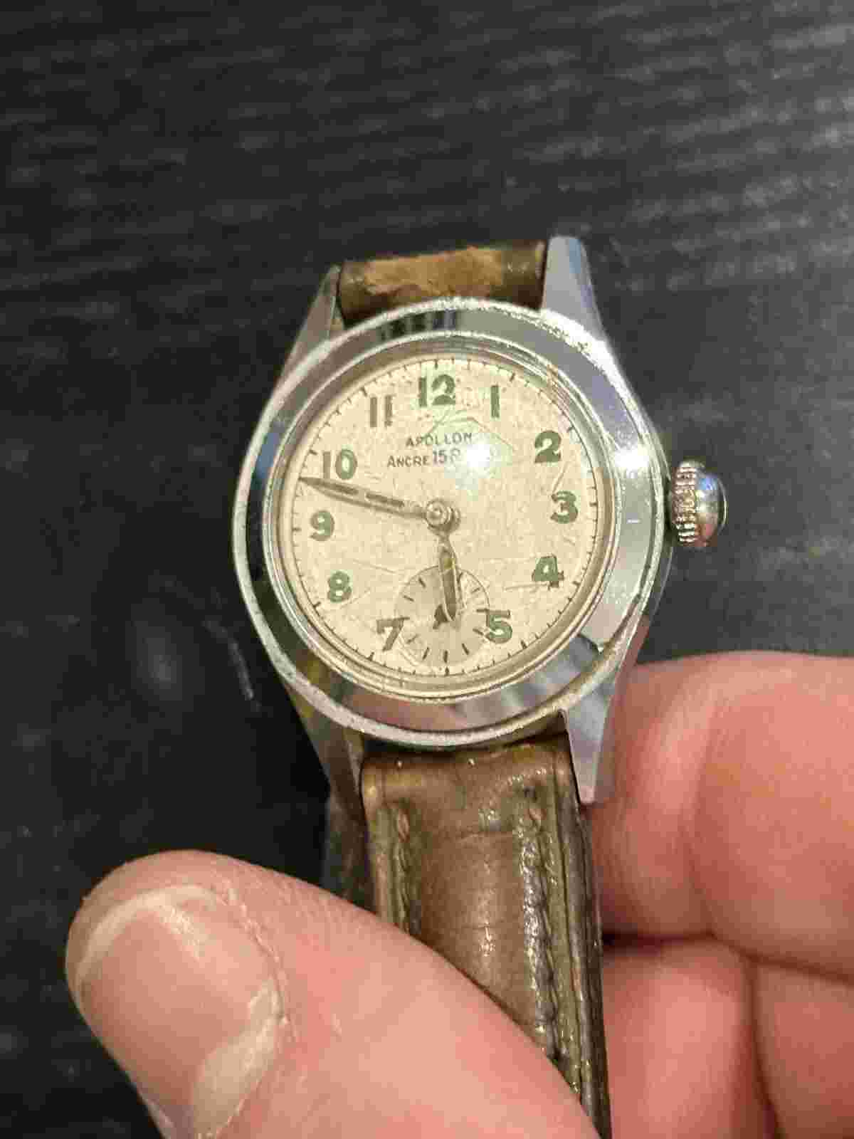 Vintage Men's Military Watch WW2 Apollo Works