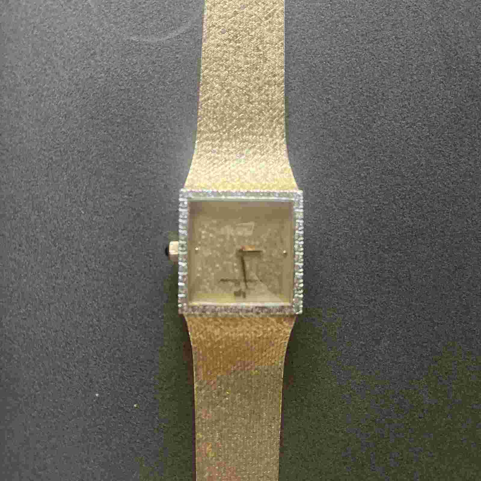 14k karat Lucien  Piccard Watch Gold & Diamond Quartz Swiss 1 Owner 52g 1980’s
