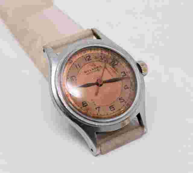 Vintage WWII-Era 1940s Welsbro Mens Military Style 7j Swiss Wristwatch