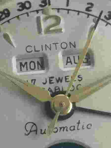 Clinton high class Felsa 693 bidynator moonphase calendar screw back case