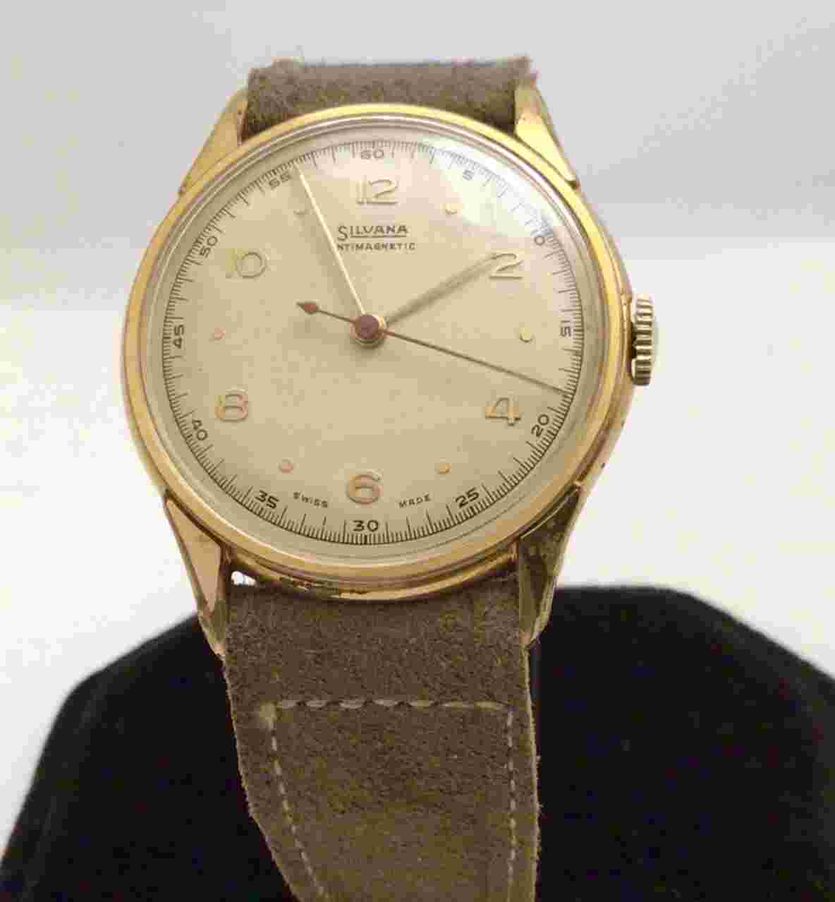 Vintage Silvana Antimagnetic, Cal. 1050, 15J Manual Wind, Circa 1940’s, Working.