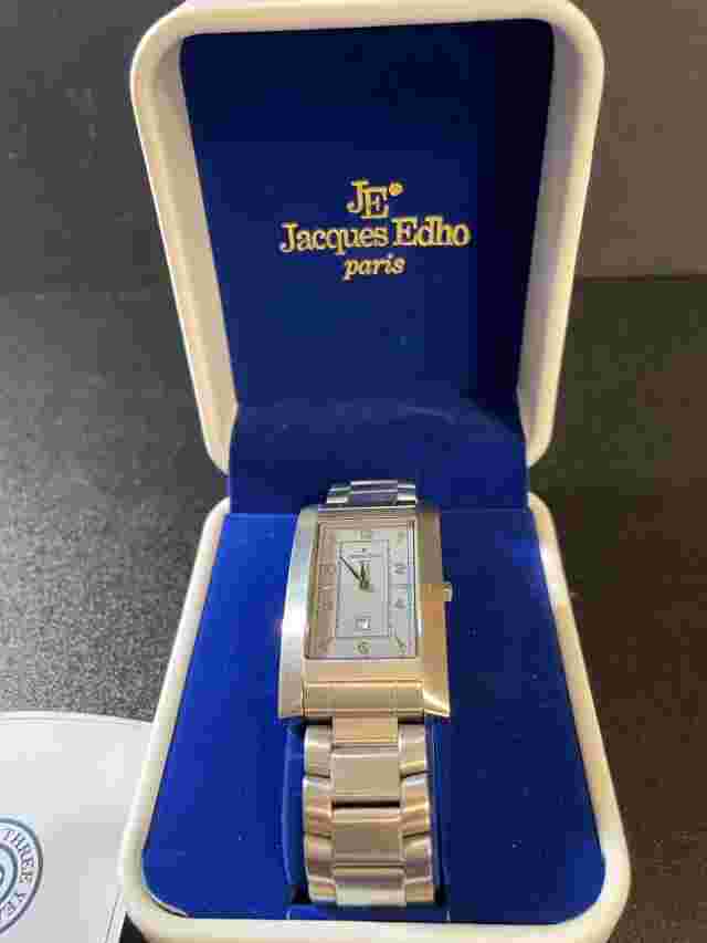 JACQUES EDHO PARIS WOMEN'S WATCH SILVER COLOR JE 4500 VINTAGE
