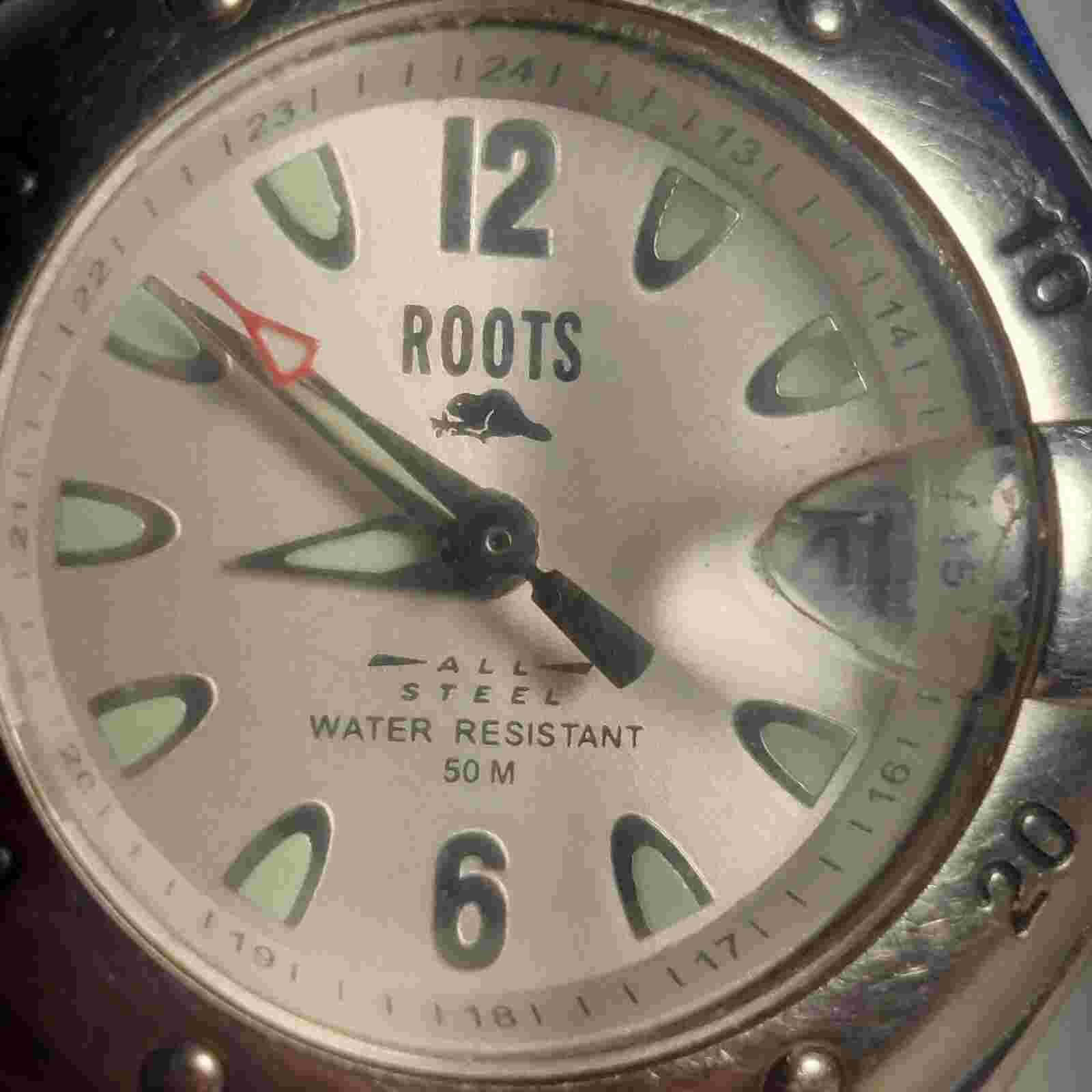 Roots Galaxie R473 All Steel Ladies Date Time WR 50M Stainless Steel Luminous