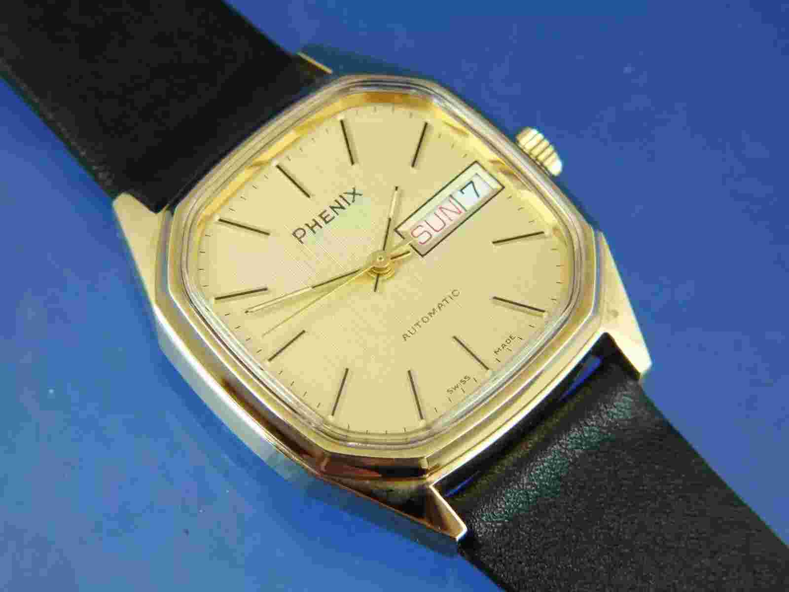 Phenix Revue Automatic Watch Circa 1970s Swiss Vintage New Old Stock Cal MSR P27