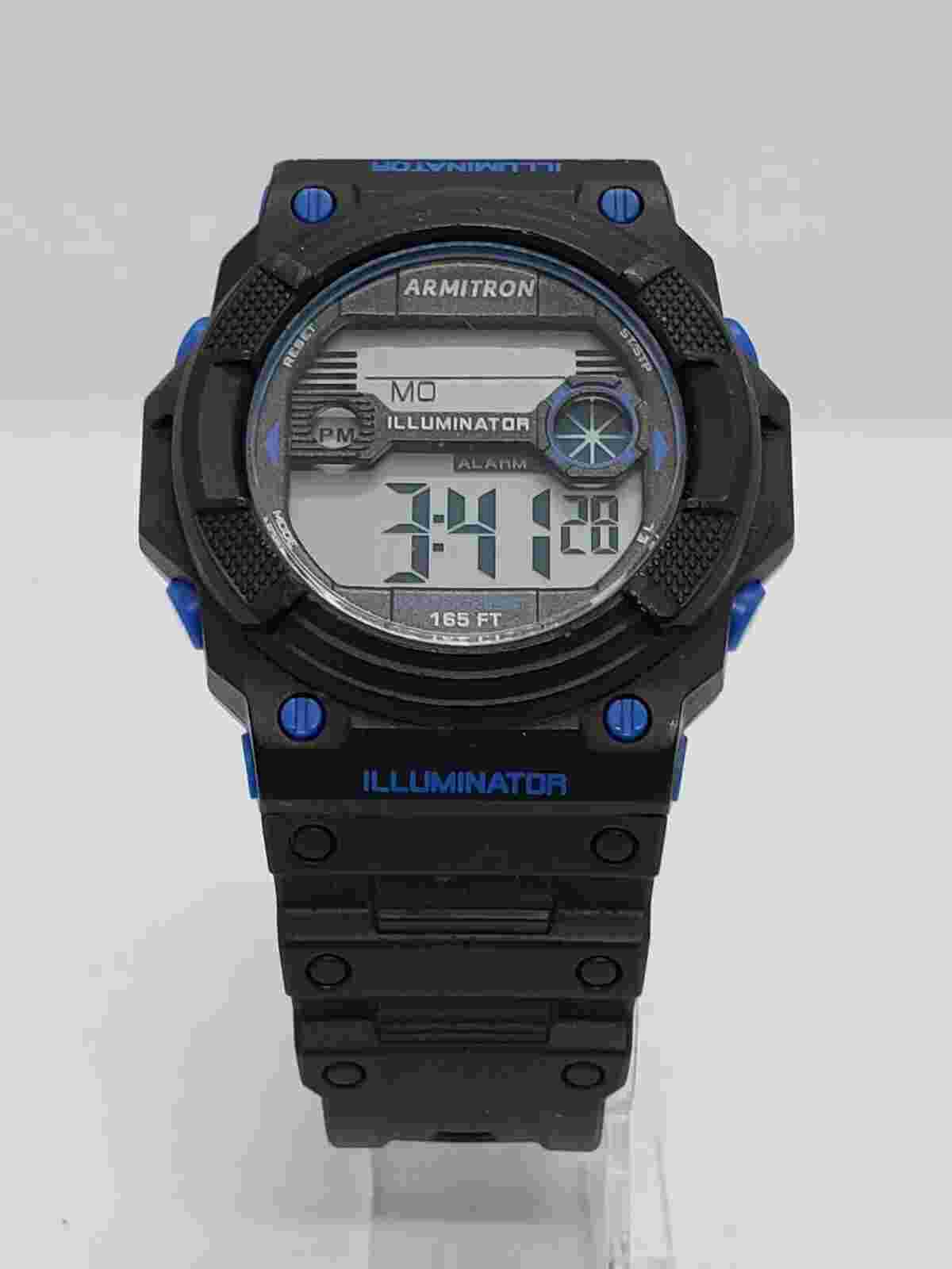 Armitron Men's Digital 47mm Illuminator Blue Black Watch