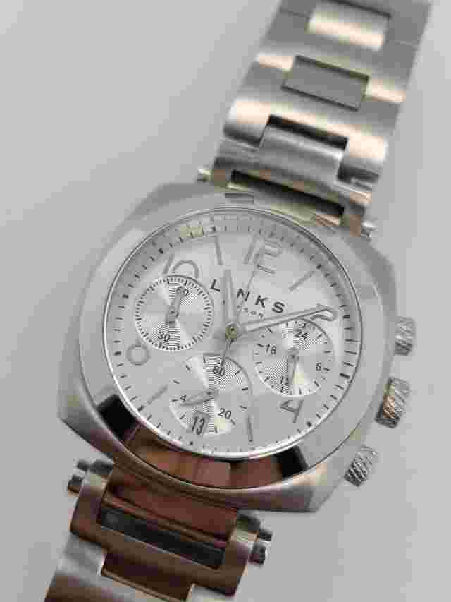LINKS OF LONDON LADIES BROMPTON STAINLESS STEEL CHRONO WATCH FOR PARTS/REPAIR