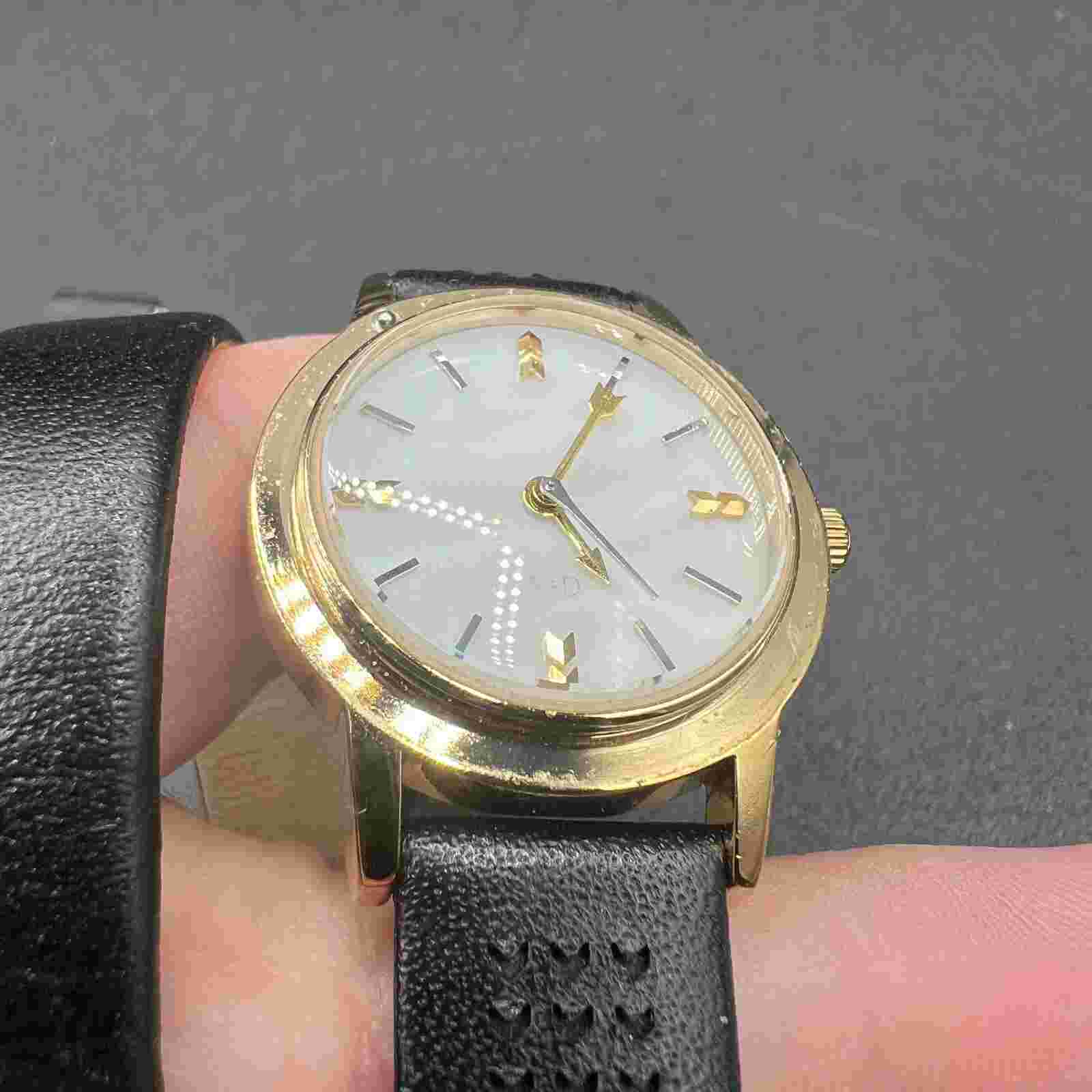 Stella & Dot Watch Double Wrap or Regular Black Leather Band Gold or Silver Face