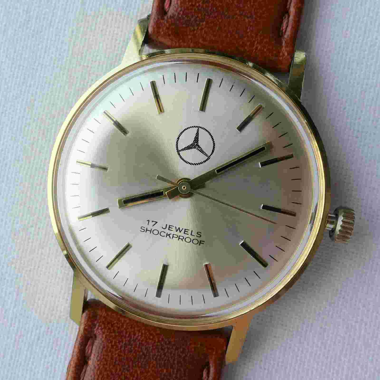 Mercedes Benz Classic Car Accessory Art Deco Bauhaus Design Mechanical Watch