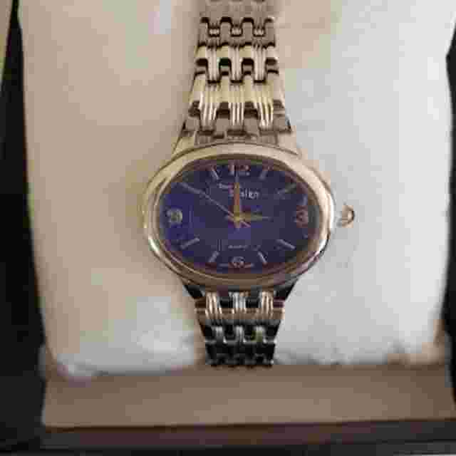Steel by Design Women's Watch Blue Dial Oval Stainless Steel New without Tags