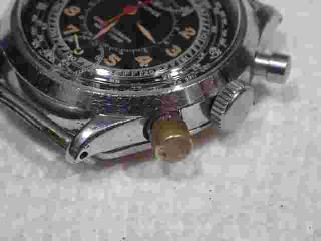 Vintage Pierce Telmetre Chronograph Mechanical Wind Wristwatch runs repair