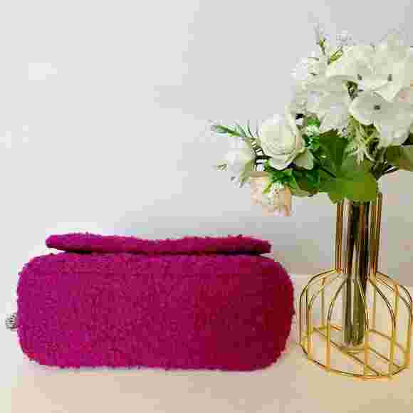 Tory Burch 149676 WILLA BOUCLE SMALL SHOULDER BAG IN PRICKLY PEAR