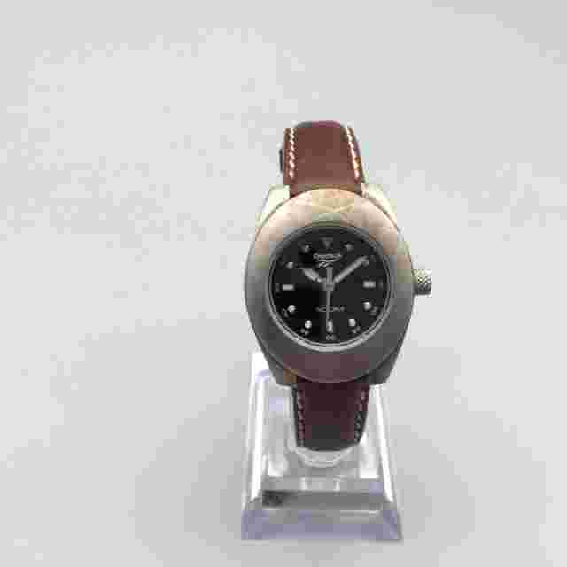 Vintage Reebok Sport Watch Women 28mm Silver Tone 100M Leather Band New Battery