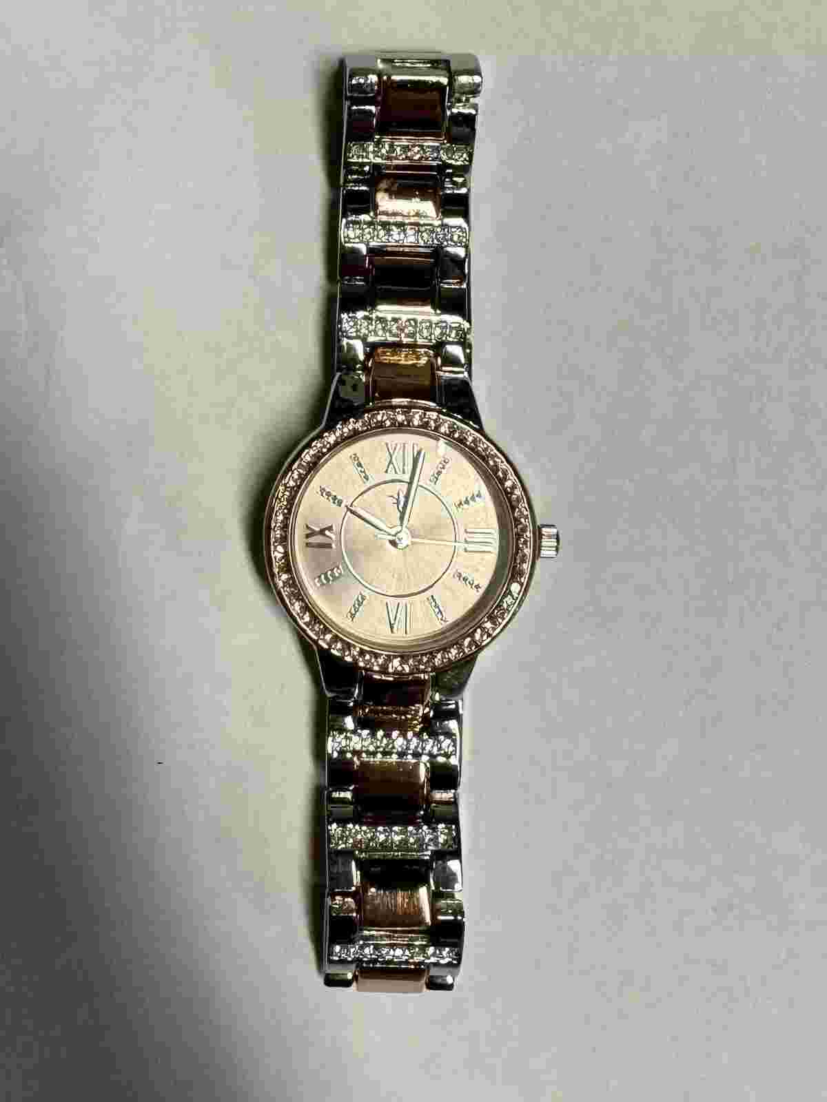 CATO Women's rose gold and silver toned watch