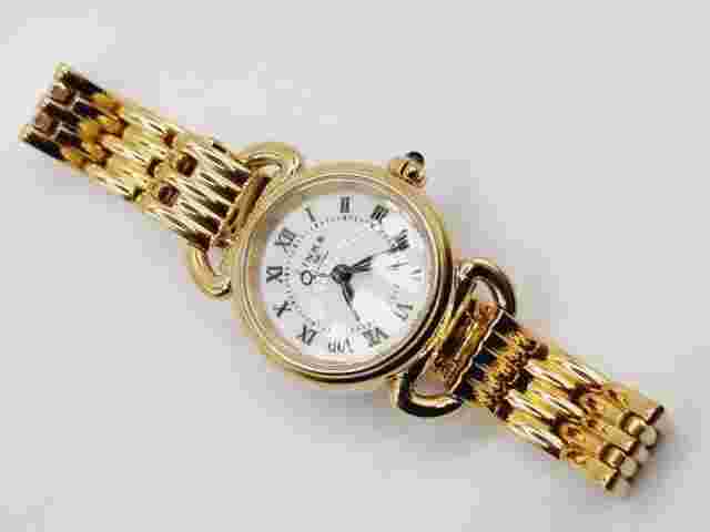 LINKS OF LONDON Ladies Watch Roman Numerals Gold metal strap new battery