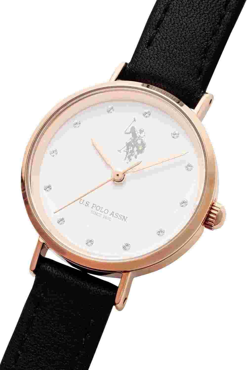 [US Polo Assn.] Watch Petite US-28BKPG Women's Black