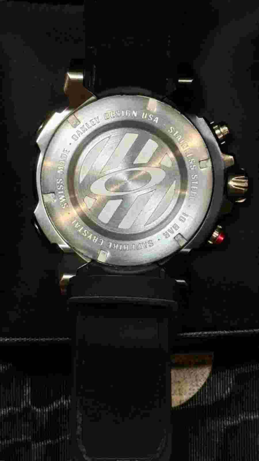 Oakley Double Tap Watch Blue Edition W/ Unobtainium Band Stainless DoubleTap