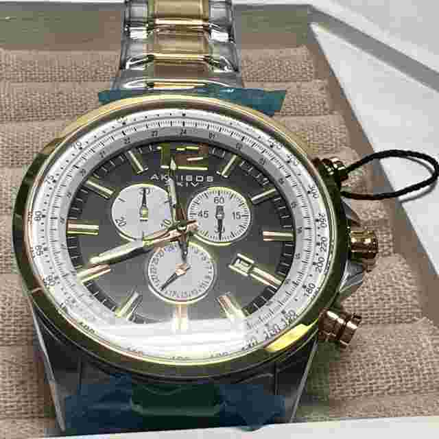 AKRIBOS XXIV Mens Stainless Steel Watch NWT