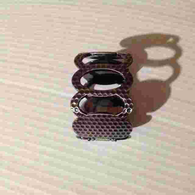 Narmi Charcoal Gunmetal Tone Cuff Watch Chunky Hammered Look Needs Battery