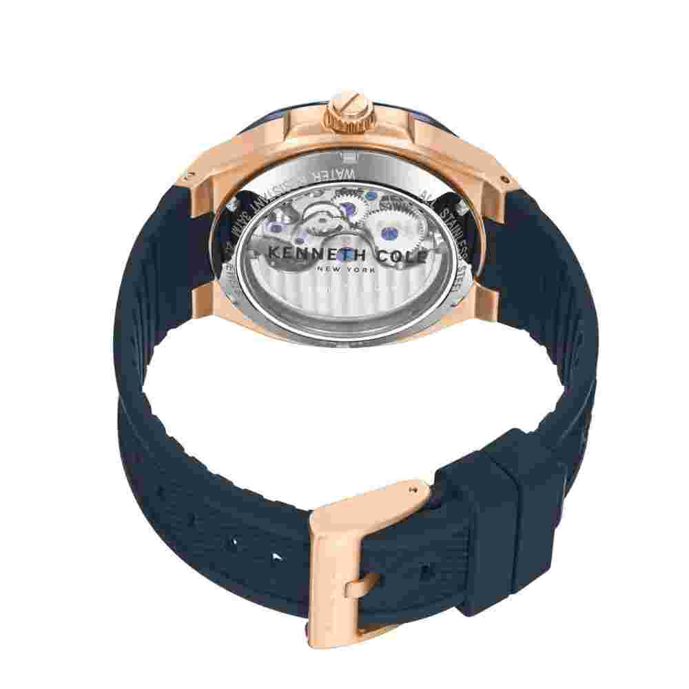 Kenneth Cole Automatic Blue Silicone Strap Men Watch KCWGR2233101