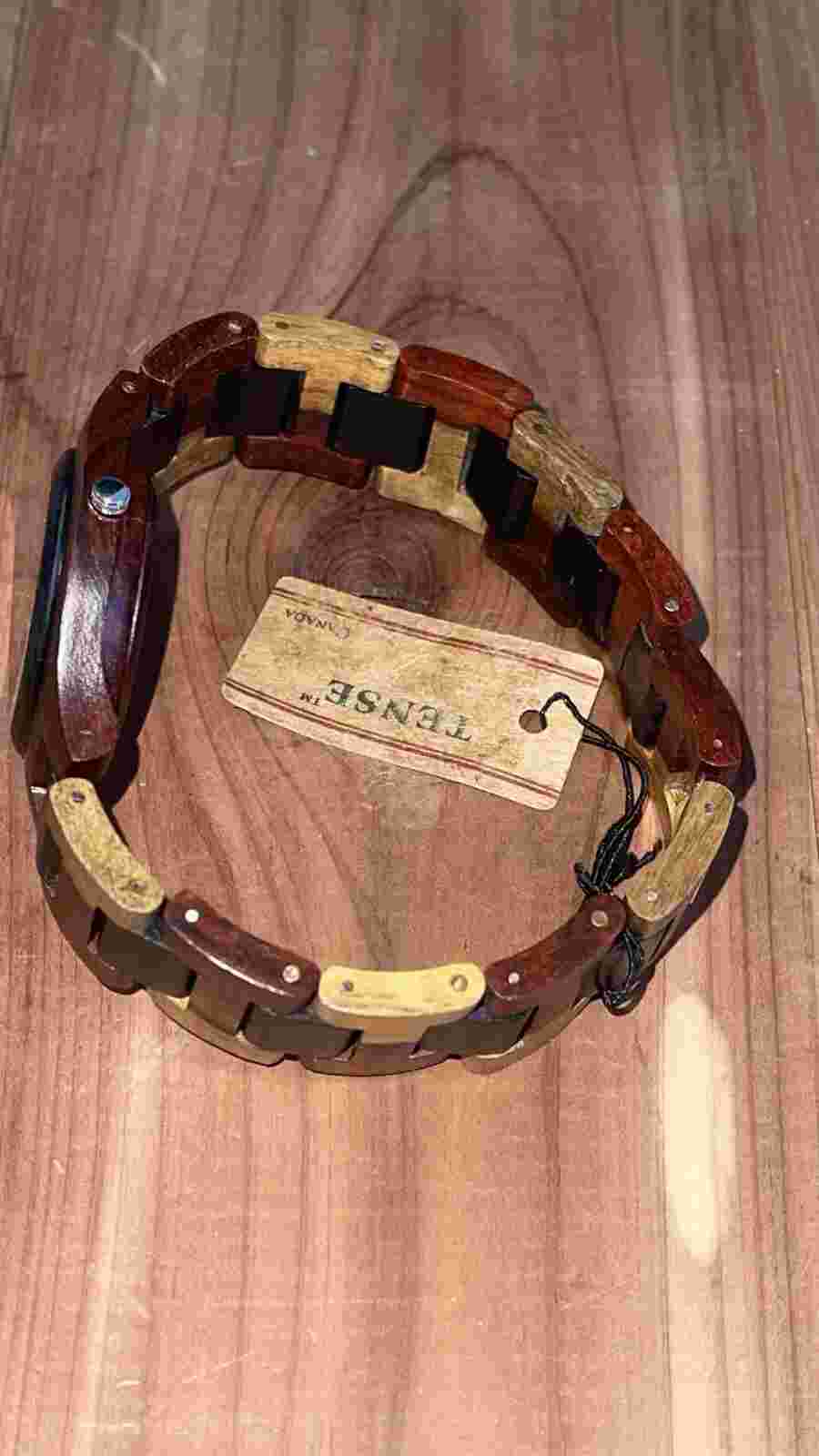 Tense 1971 Wood Watch, All Wood Bezel to Band NWT-