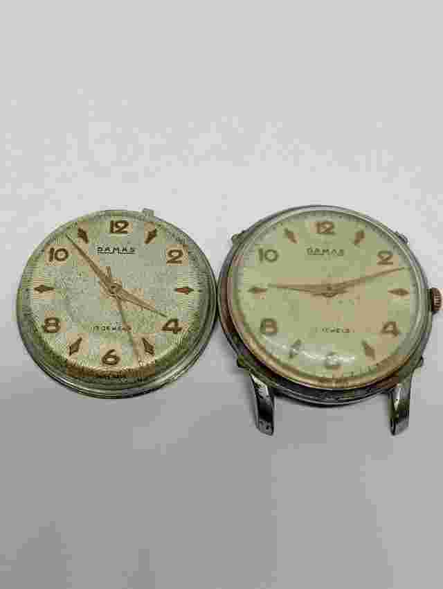VINTAGE Rare lot Damas watch cal. FHF 67 sold for parts ONLY Swiss made