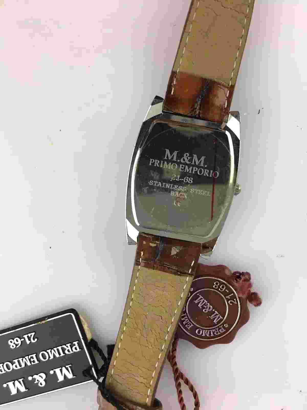 Watch M&M First Emporio Quartz Women 30 mm Tonneau Working Rhinestones Fashion