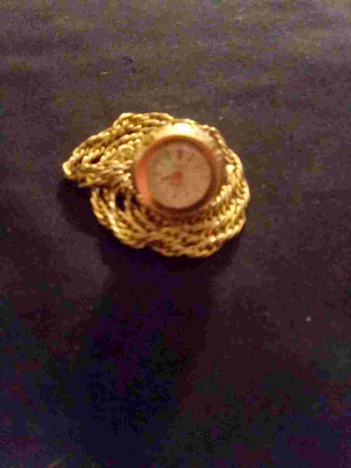 Vintage Sindaco Styleline Gold Tone Swiss Sphere Pendant Necklace Watch