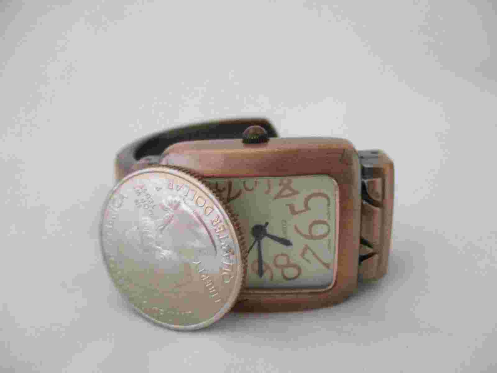 Trendz Women's BronzeToned Cuff Band Analog Watch