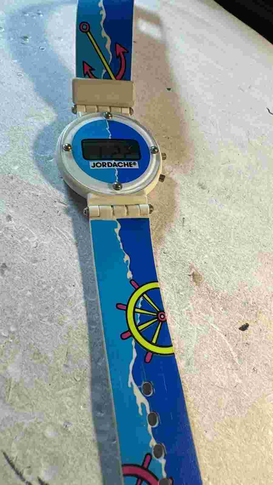 1980's Vintage Jordache Nautical Digital watch RUNS