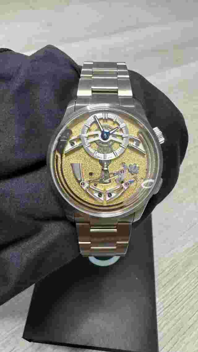 RARE Christopher Ward C1 Bel Canto Watches@ LE 107/200 Titanium Gold Grain Dial