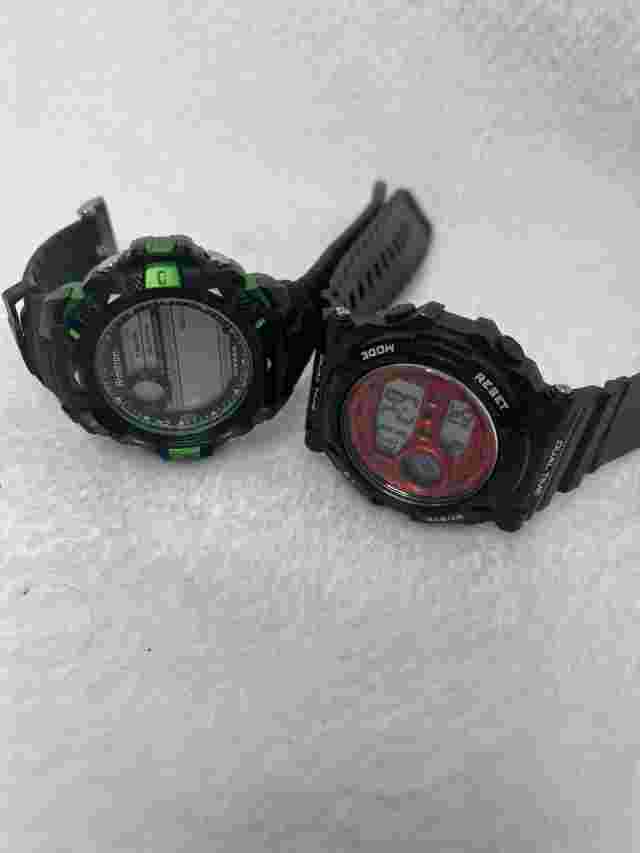 Armitron Pro Sport Watch Men 42mm Black Green Digital Day New Battery
