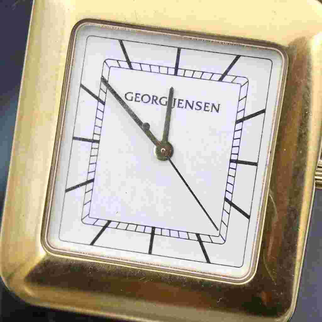 Georg Jensen. Gold Plated Sterling Silver Watch #354 - Lene Munthe.